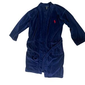 Blue men’s Polo Ralph Lauren Bath terry velour robe small/medium